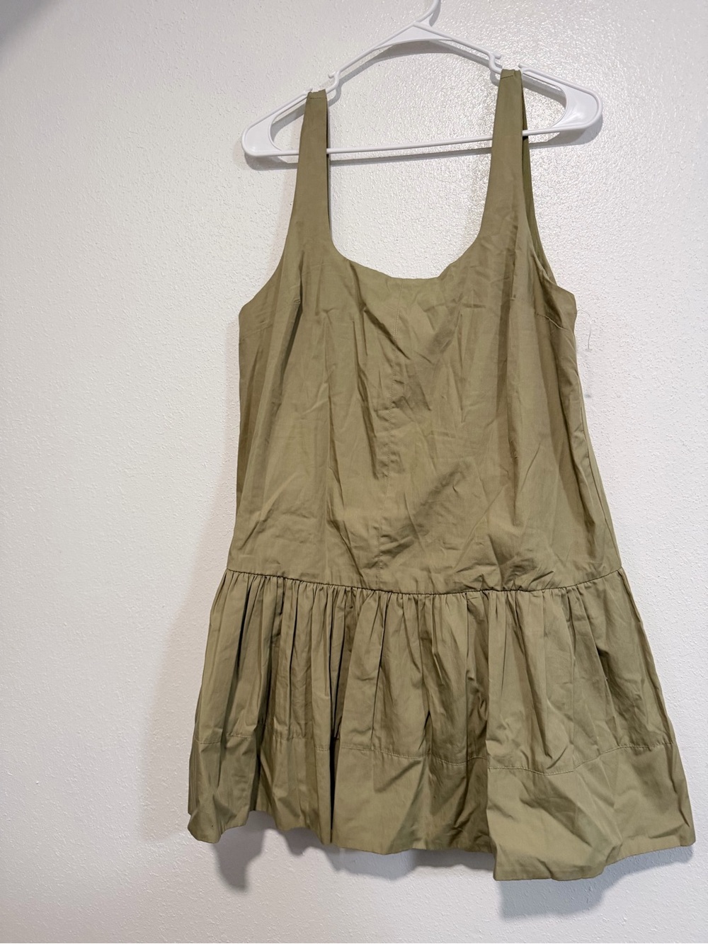Topshop Olive-Toned Mini Dress